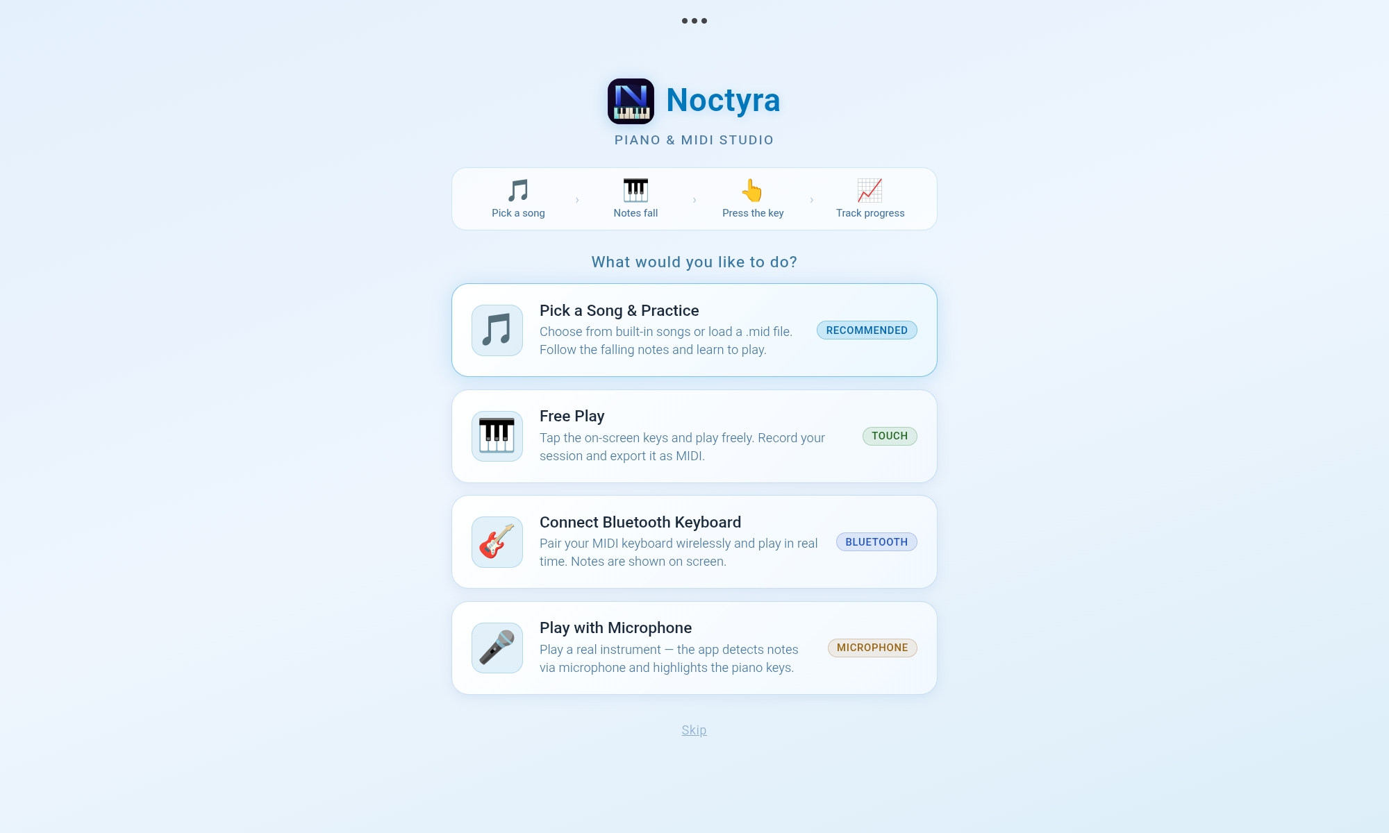 Noctyra Learn Piano